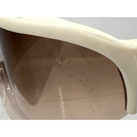Vintage Brevettato Baruffaldi Wrap Sunglasses Ivory Frames Anti Fog Italy (L) - Picture 4 of 11